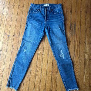 Madewell 9" High-Rise Skinny Jeans - Distressed - Size 25
